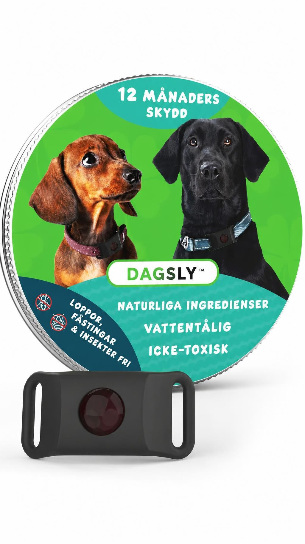 Dagsly™ – Naturligt skydd mot fästingar och loppor i upp till 12 månader