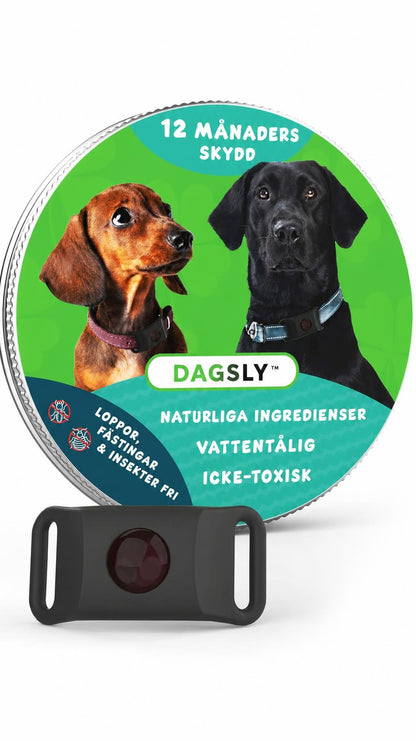 Dagsly™ – Naturligt skydd mot fästingar och loppor i upp till 12 månader