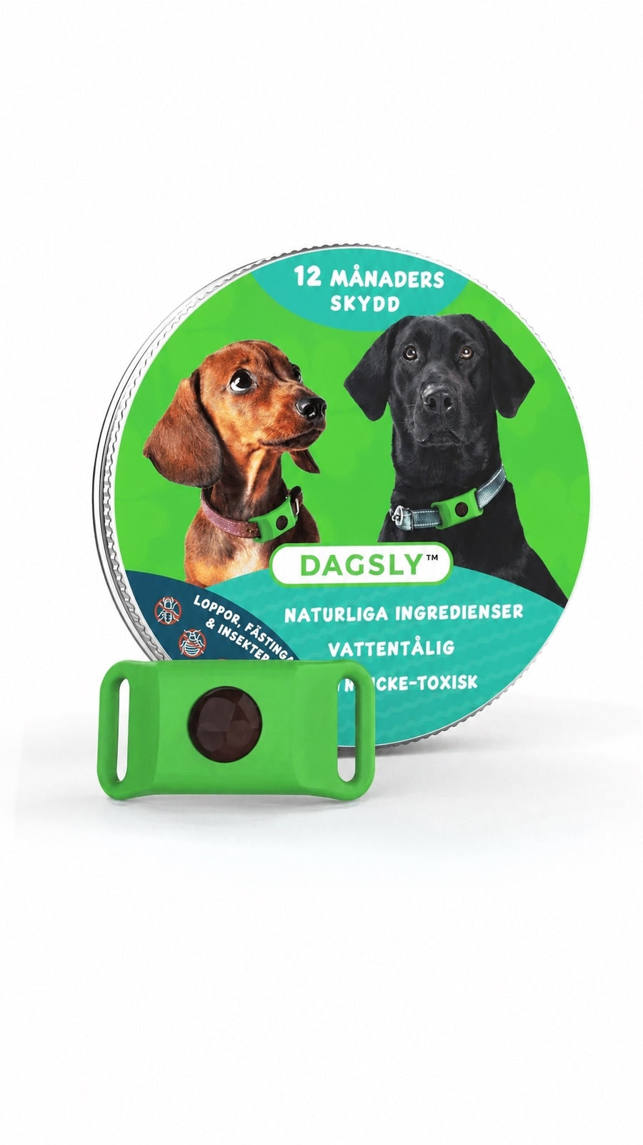 Dagsly™ – Naturligt skydd mot fästingar och loppor i upp till 12 månader