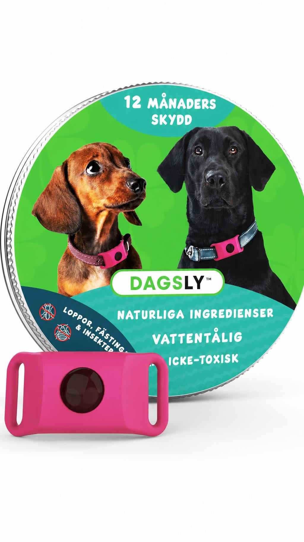 Dagsly™ – Naturligt skydd mot fästingar och loppor i upp till 12 månader